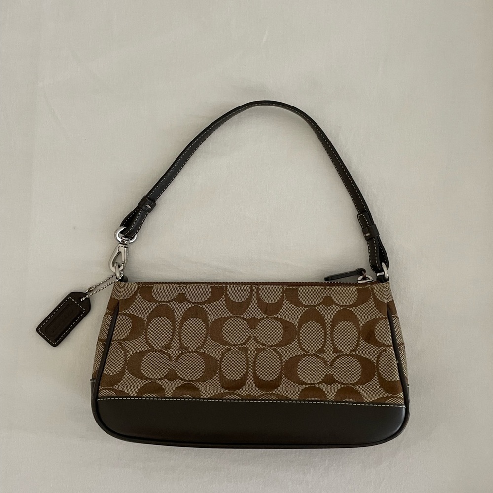 Vintage Coach monogram mini shoulder bag